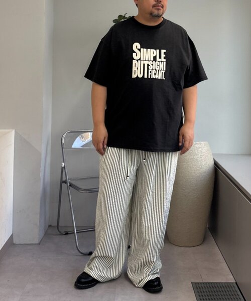 CIAOPANIC TYPY（チャオパニックティピー）の「【UNISEX】【プラスサイズあり】スラブ天竺ピグメントロゴTEE（Tシャツ/カットソー・メンズ・ブラウン/ホワイト/ブラック/イエロー/ブラック系その他/ブルー/ピンク・LARGE/MEDIUM/XX-LARGE）」の17枚目の写真