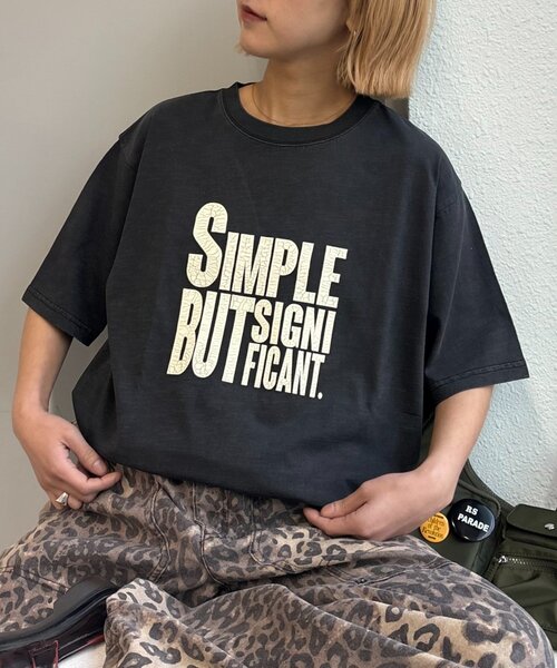 CIAOPANIC TYPY（チャオパニックティピー）の「【UNISEX】【プラスサイズあり】スラブ天竺ピグメントロゴTEE（Tシャツ/カットソー・メンズ・ブラウン/ホワイト/ブラック/イエロー/ブラック系その他/ブルー/ピンク・LARGE/MEDIUM/XX-LARGE）」の19枚目の写真