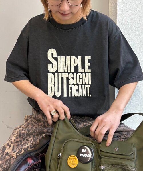 CIAOPANIC TYPY（チャオパニックティピー）の「【UNISEX】【プラスサイズあり】スラブ天竺ピグメントロゴTEE（Tシャツ/カットソー・メンズ・ブラウン/ホワイト/ブラック/イエロー/ブラック系その他/ブルー/ピンク・LARGE/MEDIUM/XX-LARGE）」の20枚目の写真