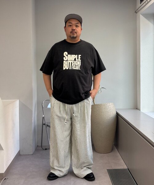 CIAOPANIC TYPY(チャオパニックティピー)の「【UNISEX】【プラスサイズあり】スラブ天竺ピグメントロゴTEE(Tシャツ/カットソー・メンズ・ブラウン/ホワイト/ブラック/イエロー/ブラック系その他/ブルー/ピンク・LARGE/MEDIUM/XX-LARGE)」の8枚目の写真
