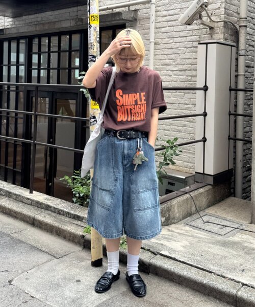 CIAOPANIC TYPY(チャオパニックティピー)の「【UNISEX】【プラスサイズあり】スラブ天竺ピグメントロゴTEE(Tシャツ/カットソー・メンズ・ブラウン/ホワイト/ブラック/イエロー/ブラック系その他/ブルー/ピンク・LARGE/MEDIUM/XX-LARGE)」の10枚目の写真