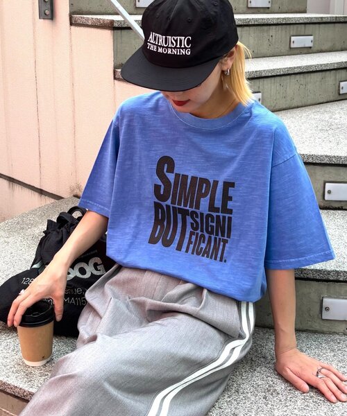 CIAOPANIC TYPY(チャオパニックティピー)の「【UNISEX】【プラスサイズあり】スラブ天竺ピグメントロゴTEE(Tシャツ/カットソー・メンズ・ブラウン/ホワイト/ブラック/イエロー/ブラック系その他/ブルー/ピンク・LARGE/MEDIUM/XX-LARGE)」の12枚目の写真