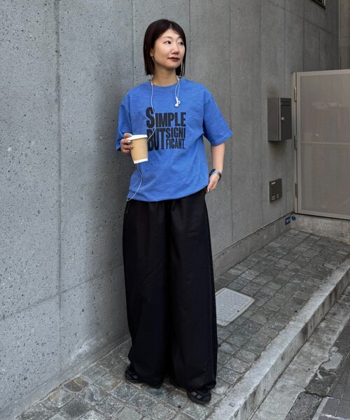 CIAOPANIC TYPY(チャオパニックティピー)の「【UNISEX】【プラスサイズあり】スラブ天竺ピグメントロゴTEE(Tシャツ/カットソー・メンズ・ブラウン/ホワイト/ブラック/イエロー/ブラック系その他/ブルー/ピンク・LARGE/MEDIUM/XX-LARGE)」の14枚目の写真
