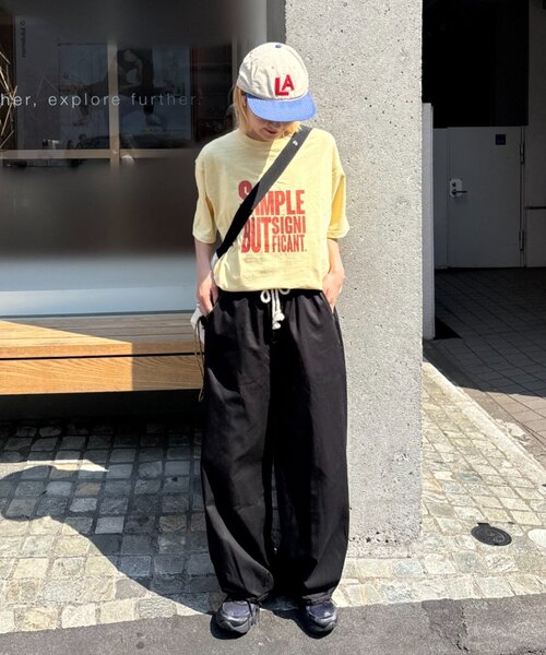 CIAOPANIC TYPY(チャオパニックティピー)の「【UNISEX】【プラスサイズあり】スラブ天竺ピグメントロゴTEE(Tシャツ/カットソー・メンズ・ブラウン/ホワイト/ブラック/イエロー/ブラック系その他/ブルー/ピンク・LARGE/MEDIUM/XX-LARGE)」の16枚目の写真