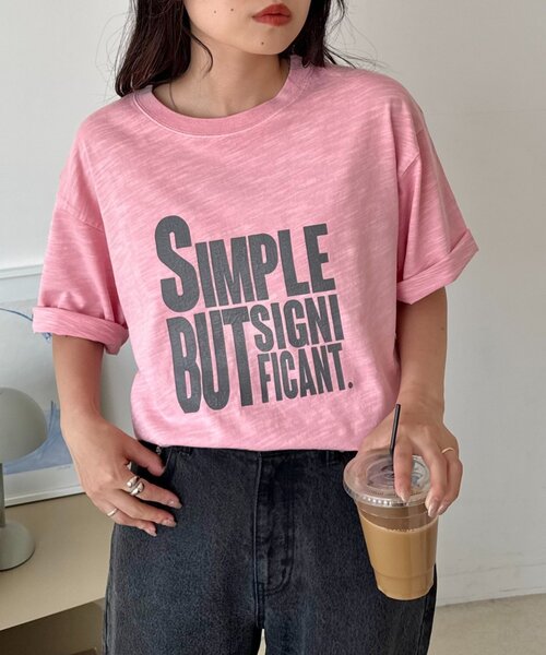 CIAOPANIC TYPY(チャオパニックティピー)の「【UNISEX】【プラスサイズあり】スラブ天竺ピグメントロゴTEE(Tシャツ/カットソー・メンズ・ブラウン/ホワイト/ブラック/イエロー/ブラック系その他/ブルー/ピンク・LARGE/MEDIUM/XX-LARGE)」の18枚目の写真