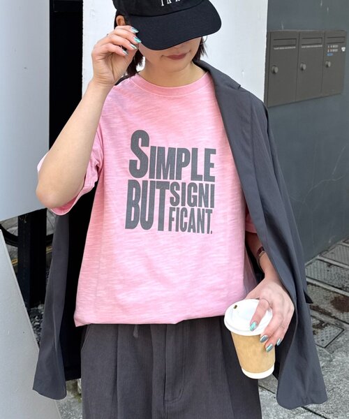 CIAOPANIC TYPY(チャオパニックティピー)の「【UNISEX】【プラスサイズあり】スラブ天竺ピグメントロゴTEE(Tシャツ/カットソー・メンズ・ブラウン/ホワイト/ブラック/イエロー/ブラック系その他/ブルー/ピンク・LARGE/MEDIUM/XX-LARGE)」の20枚目の写真