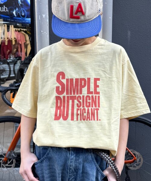 CIAOPANIC TYPY（チャオパニックティピー）の「【UNISEX】【プラスサイズあり】スラブ天竺ピグメントロゴTEE（Tシャツ/カットソー・メンズ・ブラウン/ホワイト/ブラック/イエロー/ブラック系その他/ブルー/ピンク・LARGE/MEDIUM/XX-LARGE）」の13枚目の写真