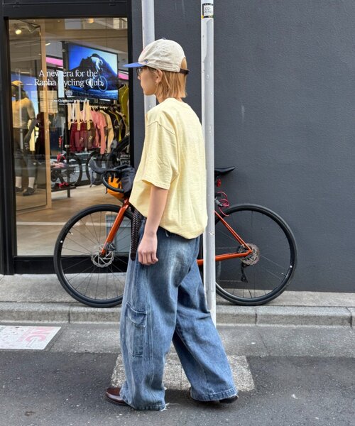 CIAOPANIC TYPY（チャオパニックティピー）の「【UNISEX】【プラスサイズあり】スラブ天竺ピグメントロゴTEE（Tシャツ/カットソー・メンズ・ブラウン/ホワイト/ブラック/イエロー/ブラック系その他/ブルー/ピンク・LARGE/MEDIUM/XX-LARGE）」の16枚目の写真