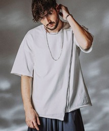 NO ID. | mt10454- ﾚｲﾔｰﾄﾞZIP BIG-T  Tシャツ(858006-453T)(Tシャツ/カットソー)