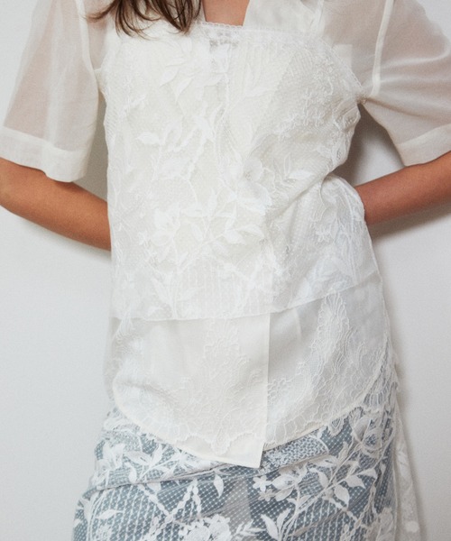 LE CIEL BLEU（ルシェルブルー）の「レースキャミトップ / Lace Cami Top（シャツ/ブラウス・レディース・オフホワイト・36）」の3枚目の写真