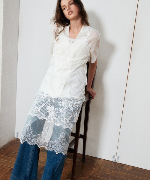 LE CIEL BLEU（ルシェルブルー）の「レースキャミトップ / Lace Cami Top（シャツ/ブラウス・レディース・オフホワイト・36）」の2枚目の写真