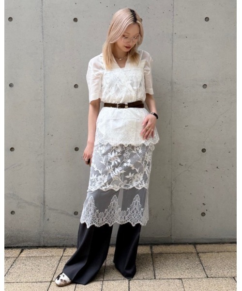 LE CIEL BLEU(ルシェルブルー)の「レースキャミトップ / Lace Cami Top(キャミソール・レディース・オフホワイト・36/38)」の14枚目の写真