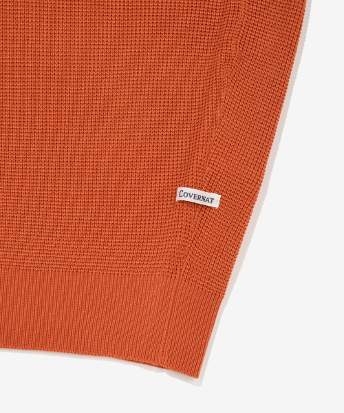 COVERNAT(カバーナット)の「オープンカラー ハーフニット オレンジ(ニット/セーター・レディース・その他・SMALL/MEDIUM/LARGE/X-LARGE)」の9枚目の写真