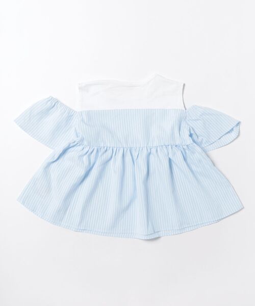 coca(coca)(コカ)の「キッズ ストライプドッキング肩あきブラウス(シャツ/ブラウス・キッズ・ライトブルー/パープル・120/130/140/150)」の17枚目の写真