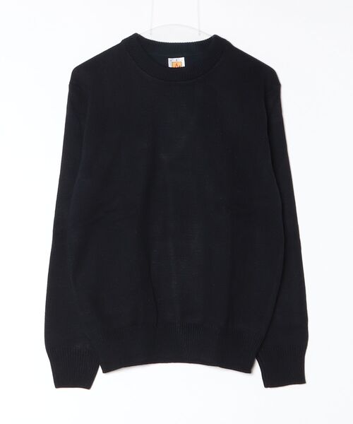 INNOCENT(イノセント)の「【T18】【A+ by SAI/エー プラス バイ サイ】CLASSIC CREW NECK LONG SLEEVE PULLOVER(ニット/セーター・メンズ・マルーン/ネイビー・SMALL)」の3枚目の写真