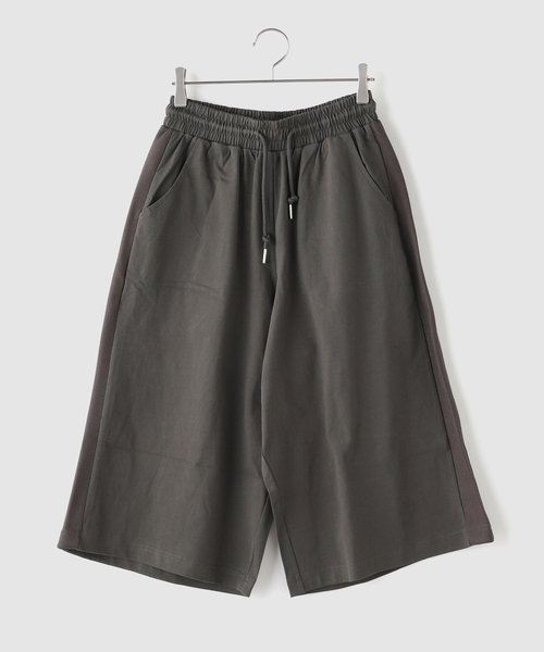 NOMANUAL(NOMANUAL)の「NOMANUAL/ノーマニュアル W.B BERMUDA SWEATPANTS(その他パンツ・メンズ・チャコールグレー/ブラック・LARGE/MEDIUM)」の1枚目の写真