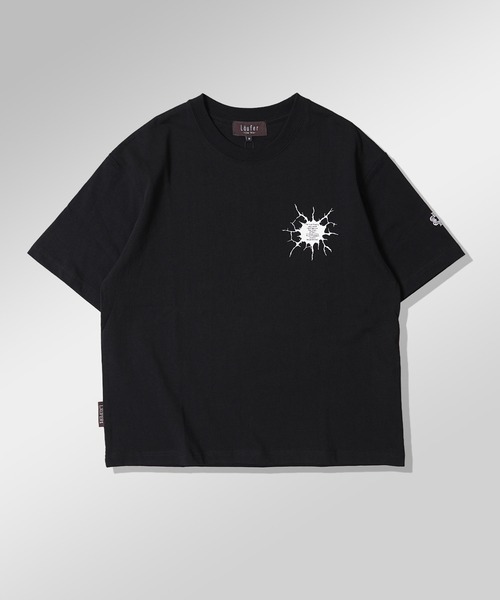 Laufer(ロイファー)の「【Laufer】Bullet hole Tee / バレットホール クロップド ボックスシルエット Tシャツ / 短丈 ヘビーウェイト 刺繍 Tシャツ(Tシャツ/カットソー・メンズ・ホワイト/ブラック・XL/L/M/S)」の13枚目の写真