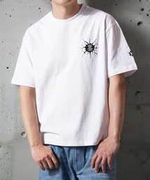 Laufer（ロイファー）の「【Laufer】Bullet hole Tee   バレットホール クロップド ボックスシルエット Tシャツ   短丈 ヘビーウェイト 刺繍 Tシャツ（Tシャツ/カットソー）」