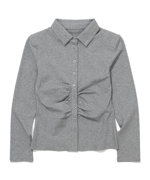 MOAA（モア）の「Gathered Form Shirt (BLACK)（シャツ/ブラウス・レディース・その他・SMALL/MEDIUM）」の8枚目の写真