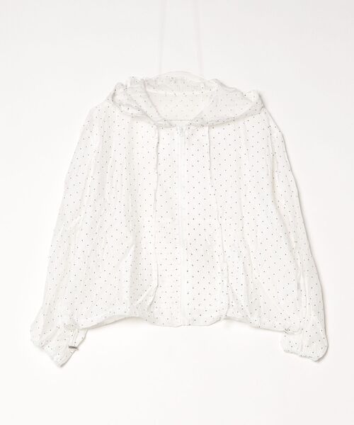 Vini(ヴィニ)の「ドット透け感ウインドブレーカー(Tシャツ/カットソー・レディース・ホワイト・MEDIUM)」の11枚目の写真