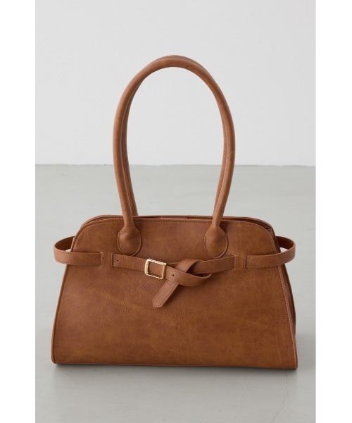 AZUL by moussy（アズールバイマウジー）の「メタルパーツベルトハンドバッグ（ハンドバッグ・レディース・キャメル/ブラック・FREE）」の2枚目の写真