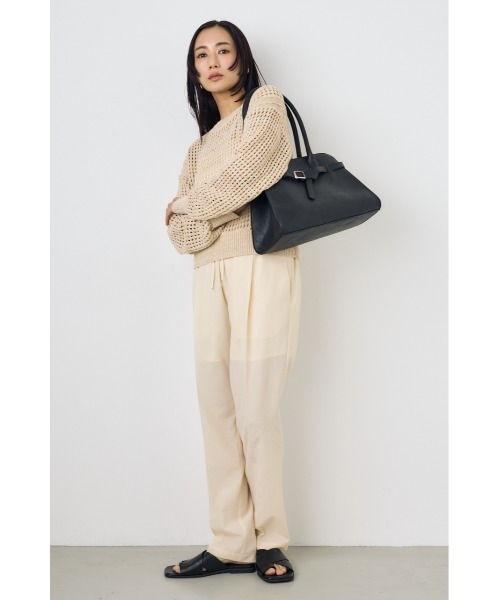 AZUL by moussy（アズールバイマウジー）の「メタルパーツベルトハンドバッグ（ハンドバッグ・レディース・キャメル/ブラック・FREE）」の6枚目の写真