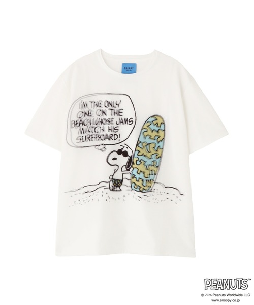 TRIPPY ART(トリッピーアート)の「TRIPPY ART(トリッピーアート)SNOOPY ON THE BEACH 3D TEE(Tシャツ/カットソー・メンズ・ホワイト・L/S/M)」の5枚目の写真