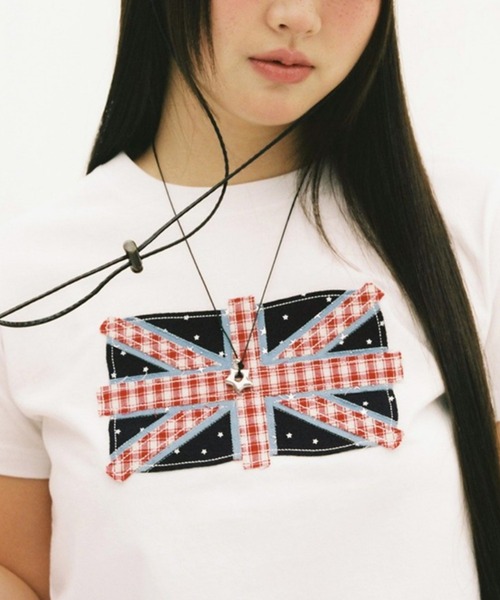 Cavish(カビシ)の「CAVISH/ユニオンジャックTシャツ(Tシャツ/カットソー・レディース・ネイビー/ホワイト/グレー・SMALL)」の16枚目の写真