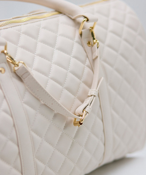 ROYAL PARTY(ロイヤルパーティー)の「【Lサイズ】キルティングボストンBAG(ボストンバッグ・レディース・オフホワイト/ブラック・FREE)」の8枚目の写真