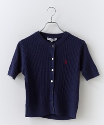 U.S. POLO ASSN.（ユーエスポロアッスン）の「U.S. POLO ASSN./ユーエスポロアッスン ケーブル半袖カーディガン 2026年春夏（カーディガン/ボレロ）」