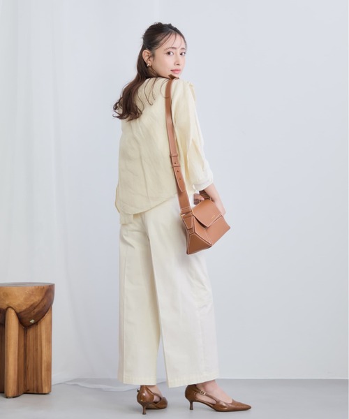 COHINA(コヒナ)の「サイドベルトワークパンツ 【低身長・小柄女性】(カーゴパンツ・レディース・ホワイト/カーキ・XS-Short/S-Short/XS-Regular/S-Regular)」の3枚目の写真