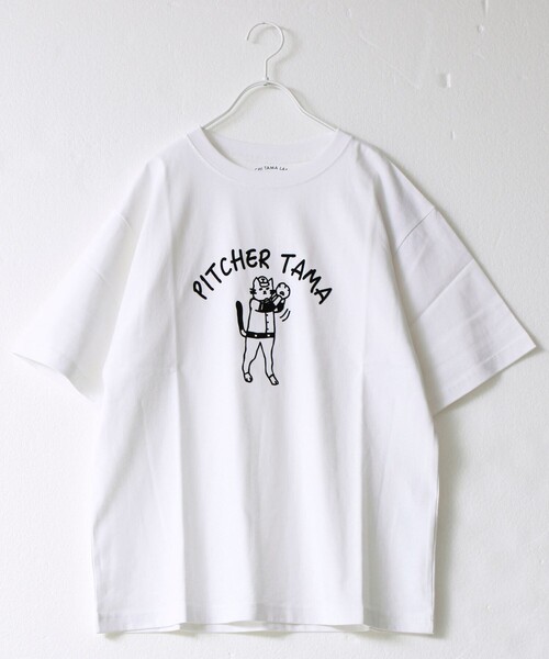 FREDY MAC(フレディーマック)の「【マックT】【PITCHER TAMA】original body T-shirts(Tシャツ/カットソー・メンズ・ネイビー/ホワイト・L/M/S)」の2枚目の写真