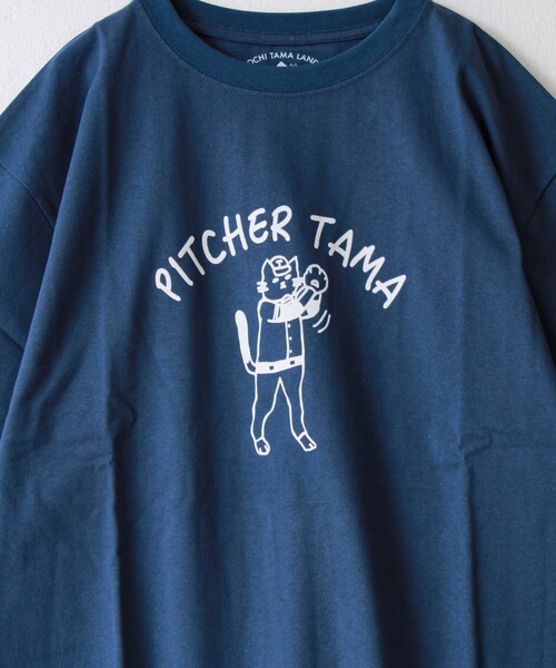 FREDY MAC(フレディーマック)の「【マックT】【PITCHER TAMA】original body T-shirts(Tシャツ/カットソー・メンズ・ネイビー/ホワイト・L/M/S)」の4枚目の写真