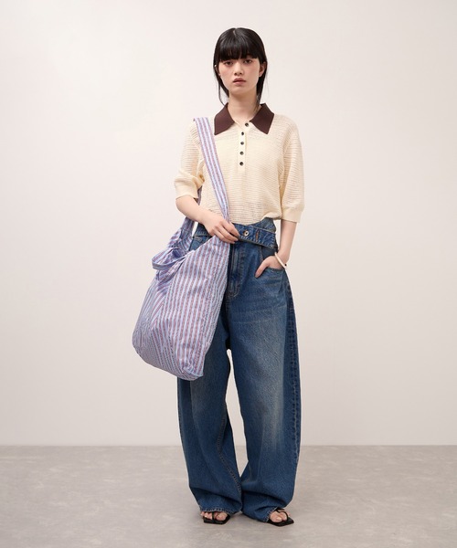 ADAM ET ROPE'(アダムエロペ)の「【WEB限定】・【定番】ギャザー2WAYショルダーバッグ(ショルダーバッグ・レディース・ブラウン/ネイビー/サックスブルー・FREE)」の13枚目の写真