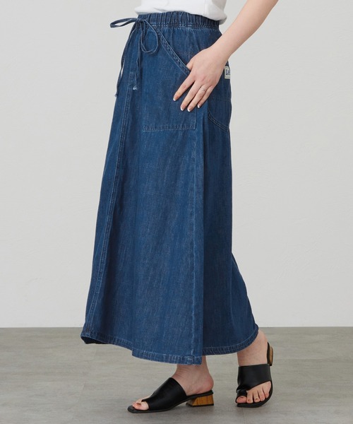 Lee（リー）の「Lee/リー イージーロングスカート（デニムスカート・レディース・ブルー/インディゴブルー/ブラック・SMALL/MEDIUM）」の3枚目の写真