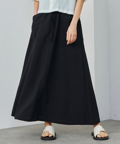 Lee（リー）の「Lee/リー イージーロングスカート（デニムスカート・レディース・ブルー/インディゴブルー/ブラック・SMALL/MEDIUM）」の2枚目の写真