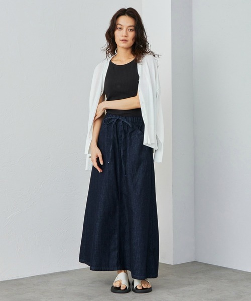 Lee（リー）の「Lee/リー イージーロングスカート（デニムスカート・レディース・ブルー/インディゴブルー/ブラック・SMALL/MEDIUM）」の18枚目の写真