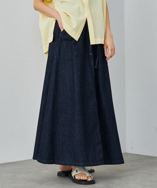 Lee（リー）の「Lee/リー イージーロングスカート（デニムスカート・レディース・ブルー/インディゴブルー/ブラック・SMALL/MEDIUM）」の20枚目の写真