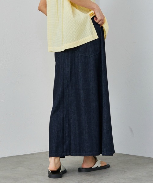 Lee（リー）の「Lee/リー イージーロングスカート（デニムスカート・レディース・ブルー/インディゴブルー/ブラック・SMALL/MEDIUM）」の22枚目の写真