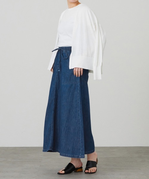 Lee（リー）の「Lee/リー イージーロングスカート（デニムスカート・レディース・ブルー/インディゴブルー/ブラック・SMALL/MEDIUM）」の15枚目の写真