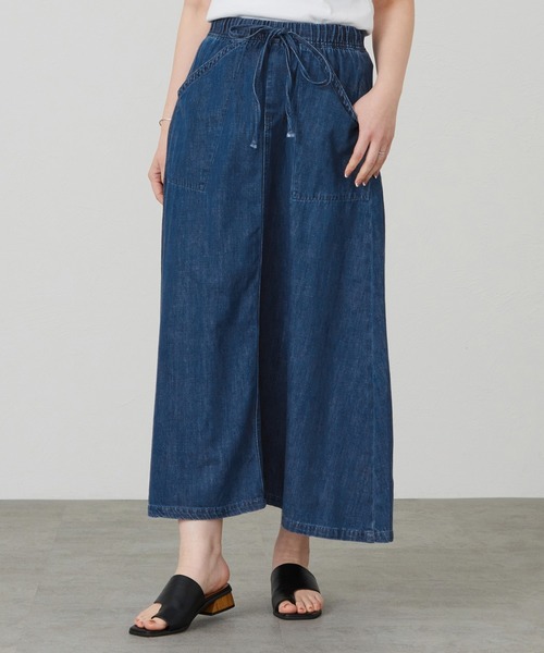 Lee（リー）の「Lee/リー イージーロングスカート（デニムスカート・レディース・ブルー/インディゴブルー/ブラック・SMALL/MEDIUM）」の6枚目の写真