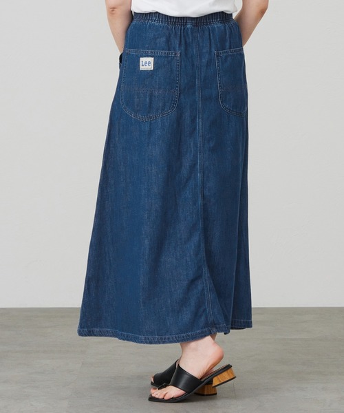 Lee（リー）の「Lee/リー イージーロングスカート（デニムスカート・レディース・ブルー/インディゴブルー/ブラック・SMALL/MEDIUM）」の8枚目の写真