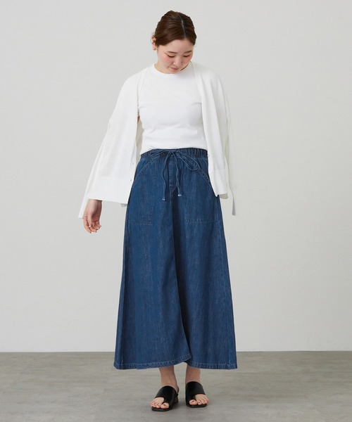 Lee（リー）の「Lee/リー イージーロングスカート（デニムスカート・レディース・ブルー/インディゴブルー/ブラック・SMALL/MEDIUM）」の13枚目の写真