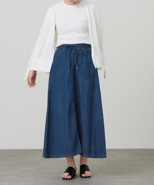 Lee（リー）の「Lee/リー イージーロングスカート（デニムスカート・レディース・ブルー/インディゴブルー/ブラック・SMALL/MEDIUM）」の16枚目の写真