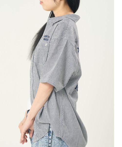 CORISCO（コリスコ）の「バックアニマル柄 ヒッコリー半袖シャツ(M1)（シャツ/ブラウス・メンズ・その他1/その他2・MEDIUM/LARGE/X-LARGE）」の5枚目の写真
