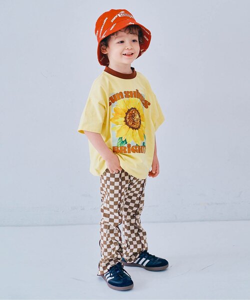 p.premier(ピードットプルミエ)の「元気いっぱいひまわりとリンゴのグラフィック半袖Tシャツ(Tシャツ/カットソー・キッズ・アイボリー/グレー/オフホワイト/ライトイエロー・80/90/100/110/120/130/140)」の15枚目の写真