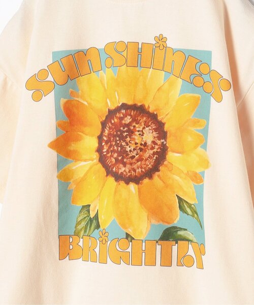 p.premier(ピードットプルミエ)の「元気いっぱいひまわりとリンゴのグラフィック半袖Tシャツ(Tシャツ/カットソー・キッズ・アイボリー/グレー/オフホワイト/ライトイエロー・80/90/100/110/120/130/140)」の9枚目の写真