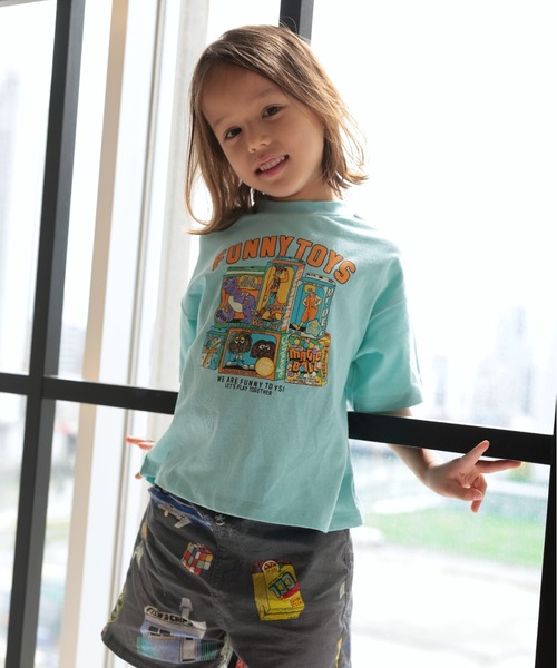 Ocean&Ground(オーシャン&グラウンド)の「Jr.FUNNY TOY'SプリントTシャツ(Tシャツ/カットソー・キッズ・ブラック/ライトブルー/ホワイト・160/150)」の15枚目の写真