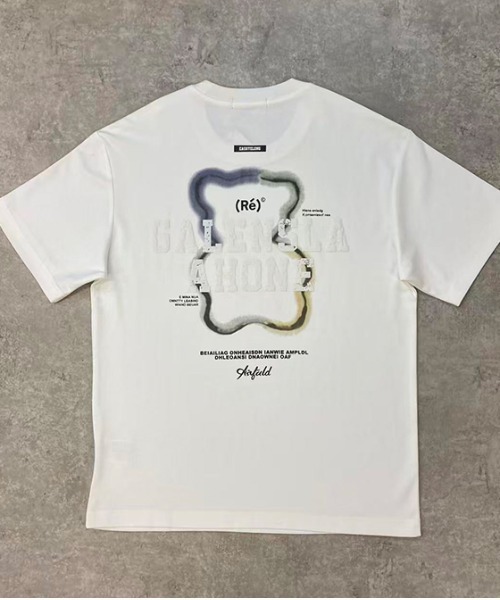 revertical(リバーティカル)の「グラフィックバックプリントTシャツ/ワンポイントロゴ 半袖ルーズT(Tシャツ/カットソー・メンズ・ブラック/ピンク/ホワイト・LARGE/MEDIUM)」の5枚目の写真
