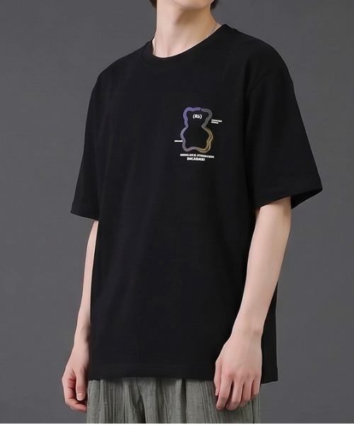 revertical(リバーティカル)の「グラフィックバックプリントTシャツ/ワンポイントロゴ 半袖ルーズT(Tシャツ/カットソー・メンズ・ブラック/ピンク/ホワイト・LARGE/MEDIUM)」の22枚目の写真